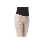 BYBLOS Beige Cotton Women Slim Pant