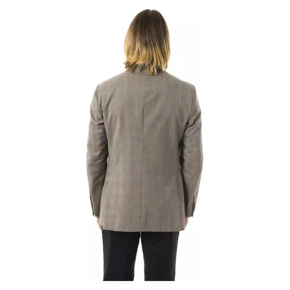 Uominitaliani Gray Wool Men's Blazer