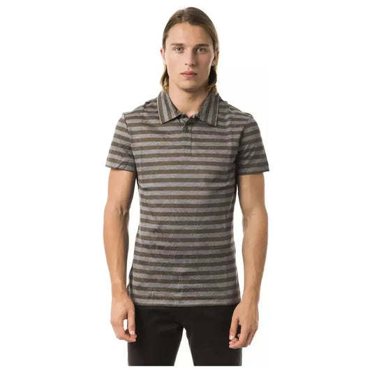 BYBLOS Gray Cotton Men Polo Shirt BY-13883-M