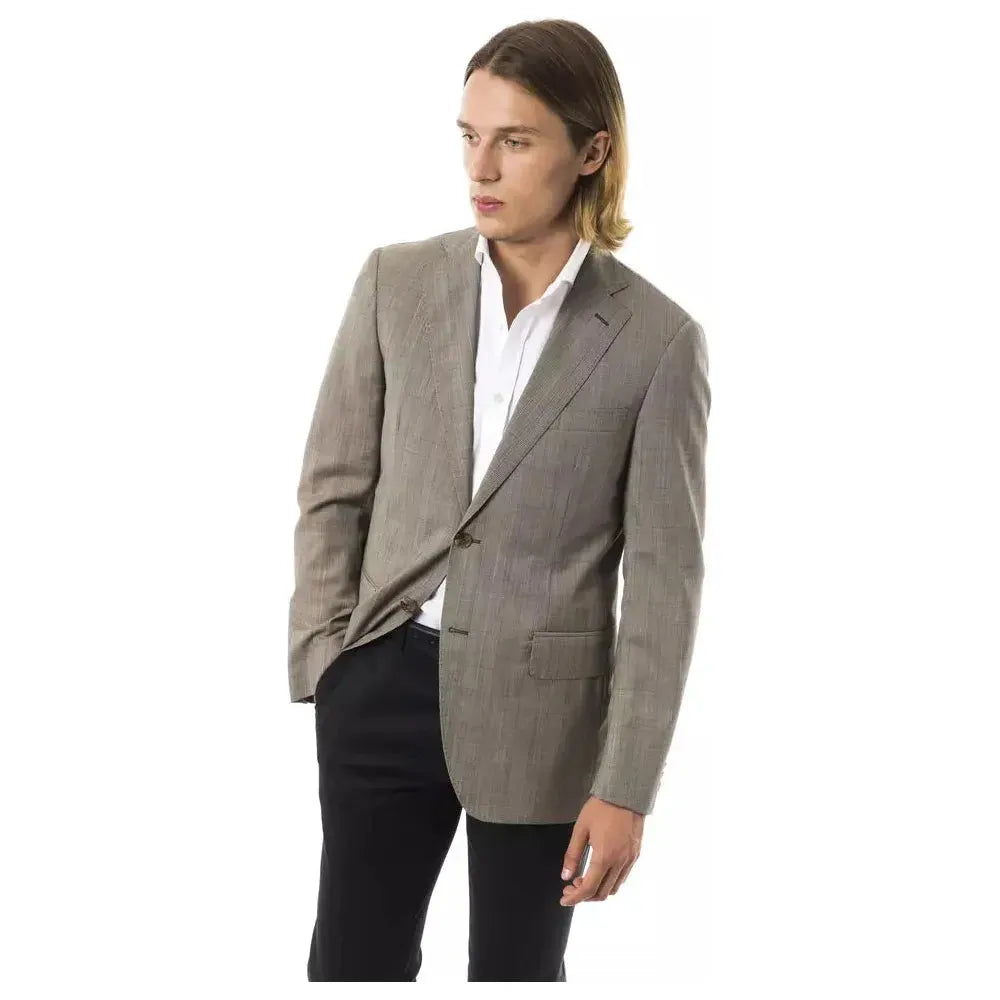 Uominitaliani Gray Wool Men's Blazer