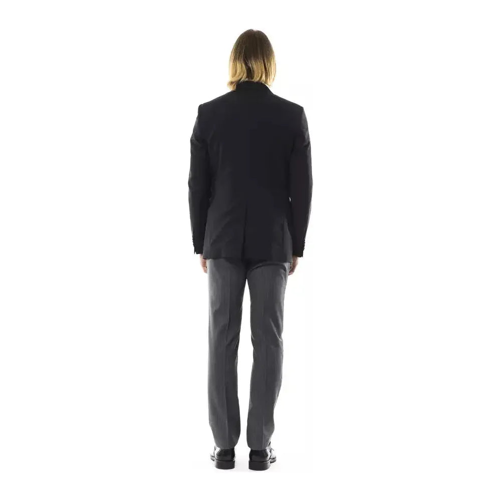 Uominitaliani Black Wool Mens Blazer