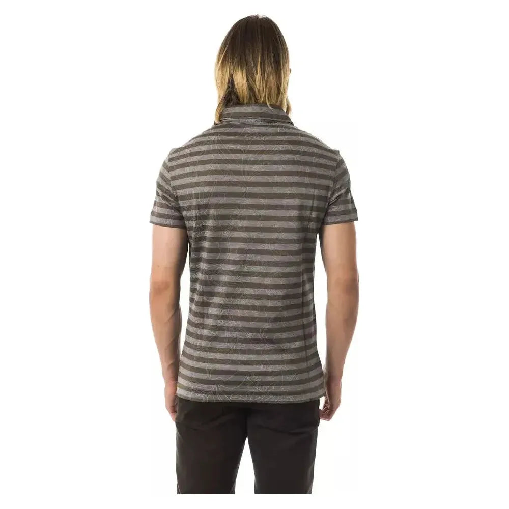 قميص بولو رجالي من القطن باللون الرمادي من BYBLOS