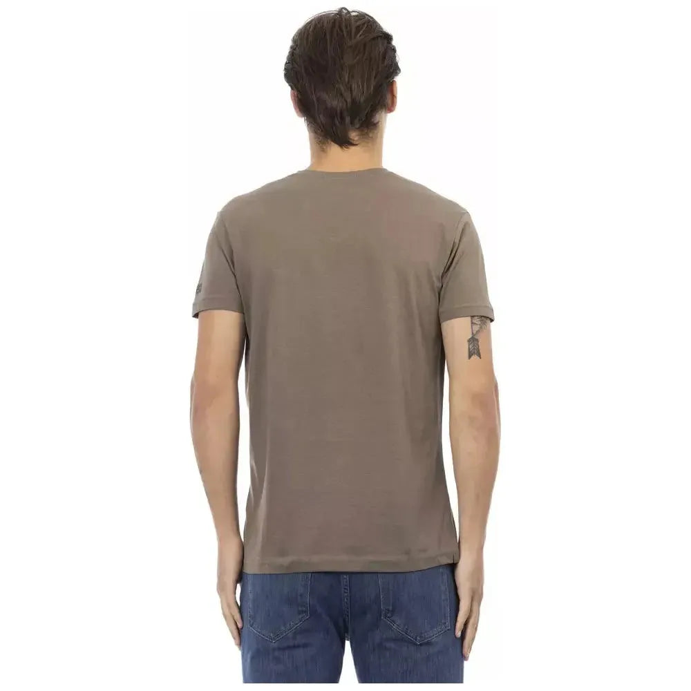 Trussardi Action Brown Cotton Men T-Shirt
