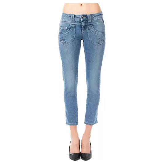 Ungaro Fever Light Blue Cotton Women Jeans