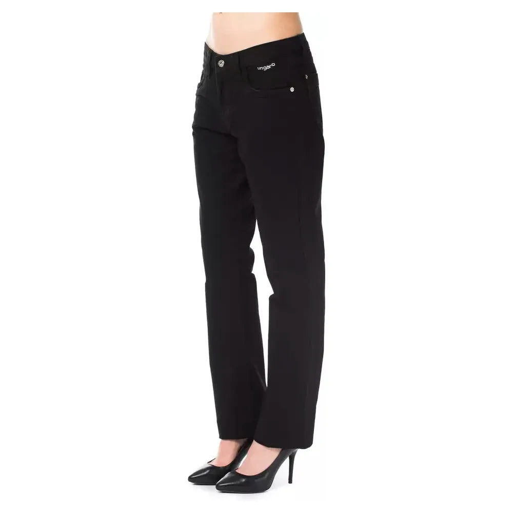 Ungaro Fever Black Cotton Women's Pant