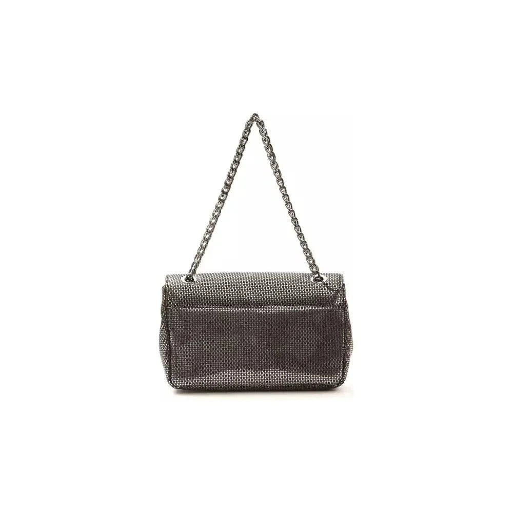 Pompei Donatella Gray Leather Women Crossbody Bag PO-5837