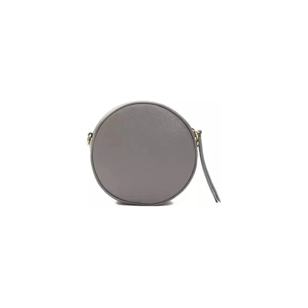 Pompei Donatella Gray Leather Crossbody Bag