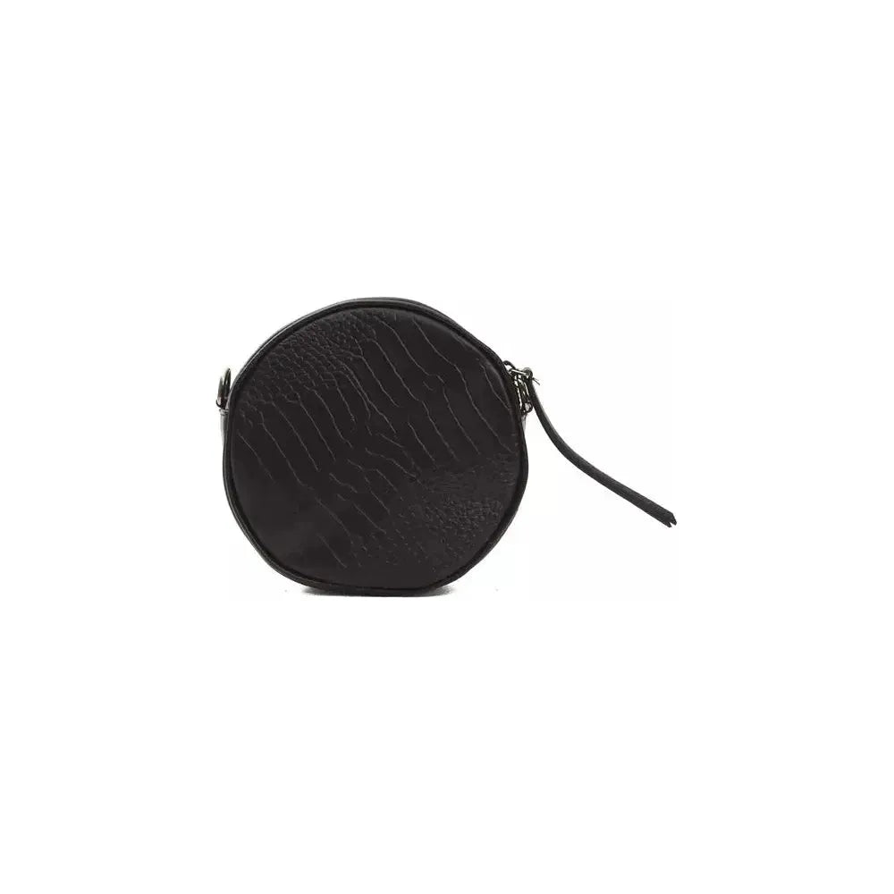 حقيبة كروس بودي نسائية من الجلد الأسود من بومبي دوناتيلا