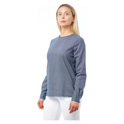 Bagutta Blue Cotton Women Shirt WOMAN TOPS AND SHIRTS