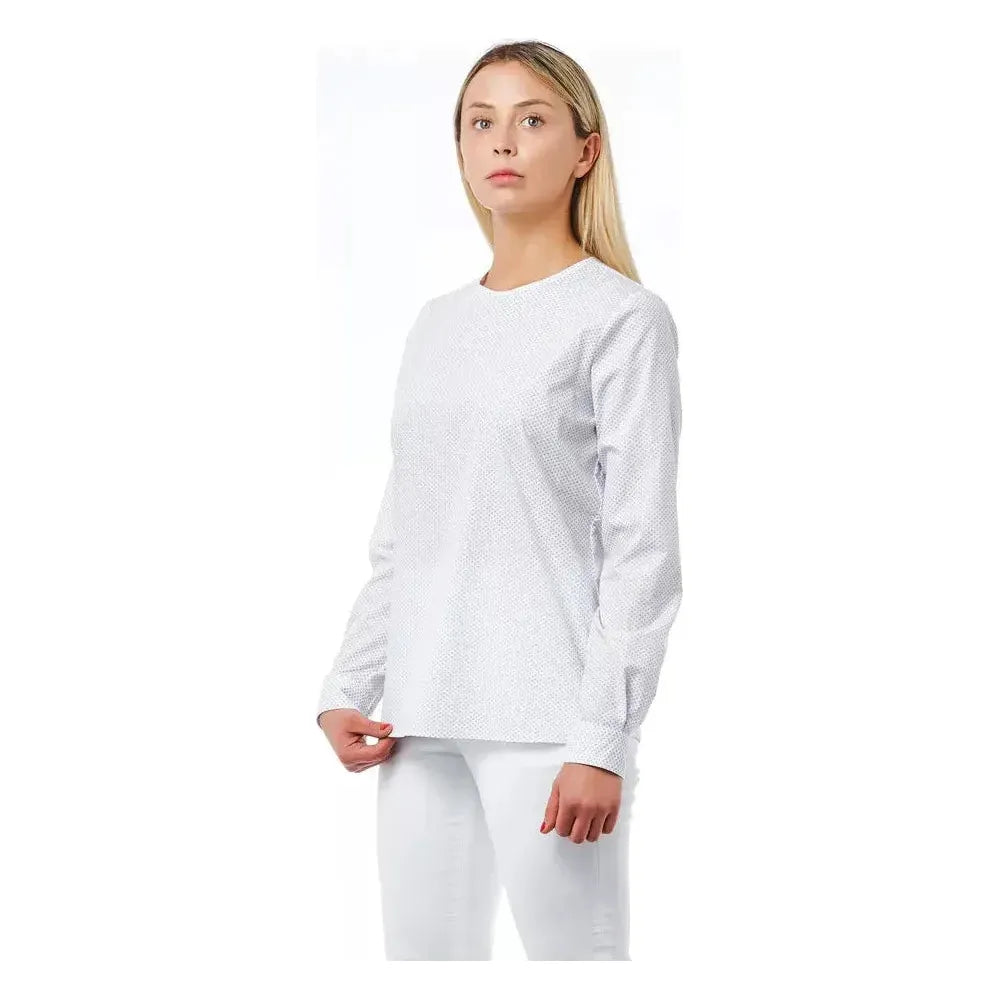 Bagutta White Cotton Women Blouse BA-21023-M