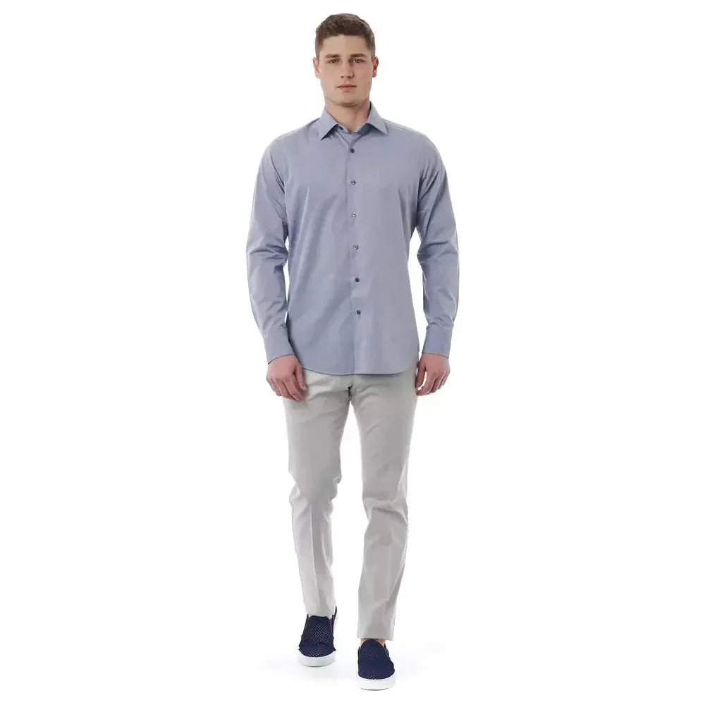 Bagutta Gray Cotton Shirt