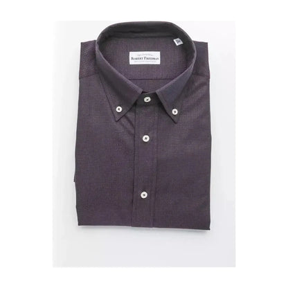Robert Friedman Black Cotton Men Shirt