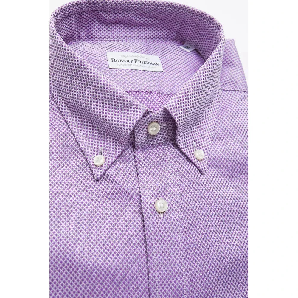 Robert Friedman Multicolor Cotton Men Shirt RO-20464-M