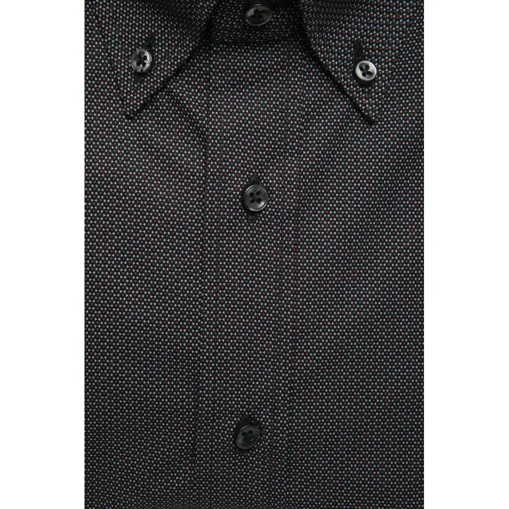 Robert Friedman Black Cotton Men Shirt
