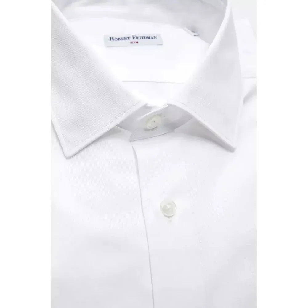 Robert Friedman White Cotton Men's Shirt