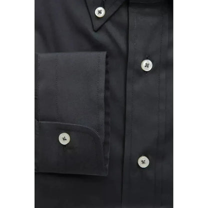 Robert Friedman Gray Cotton Men Shirt