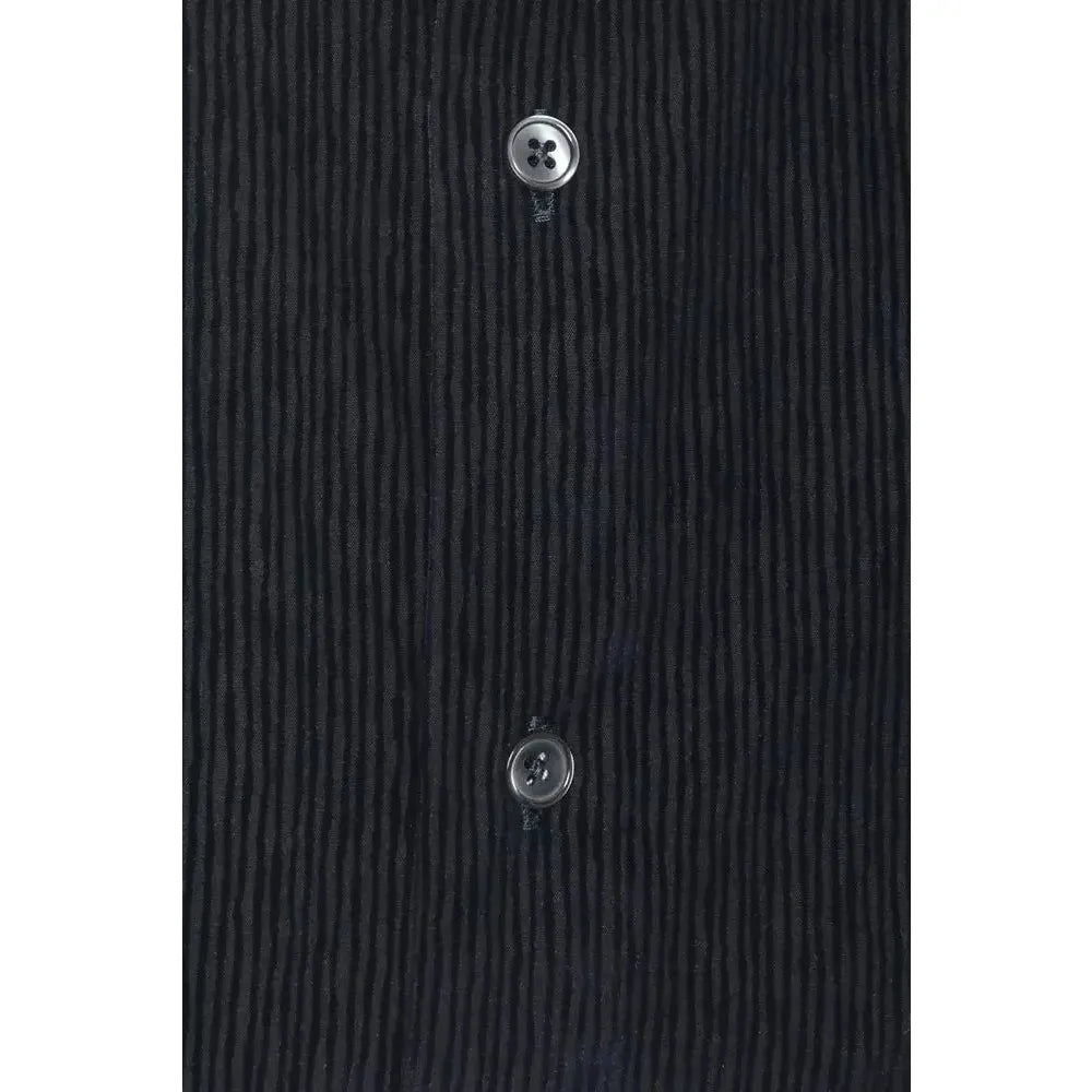 Robert Friedman Black Cotton Men Shirt