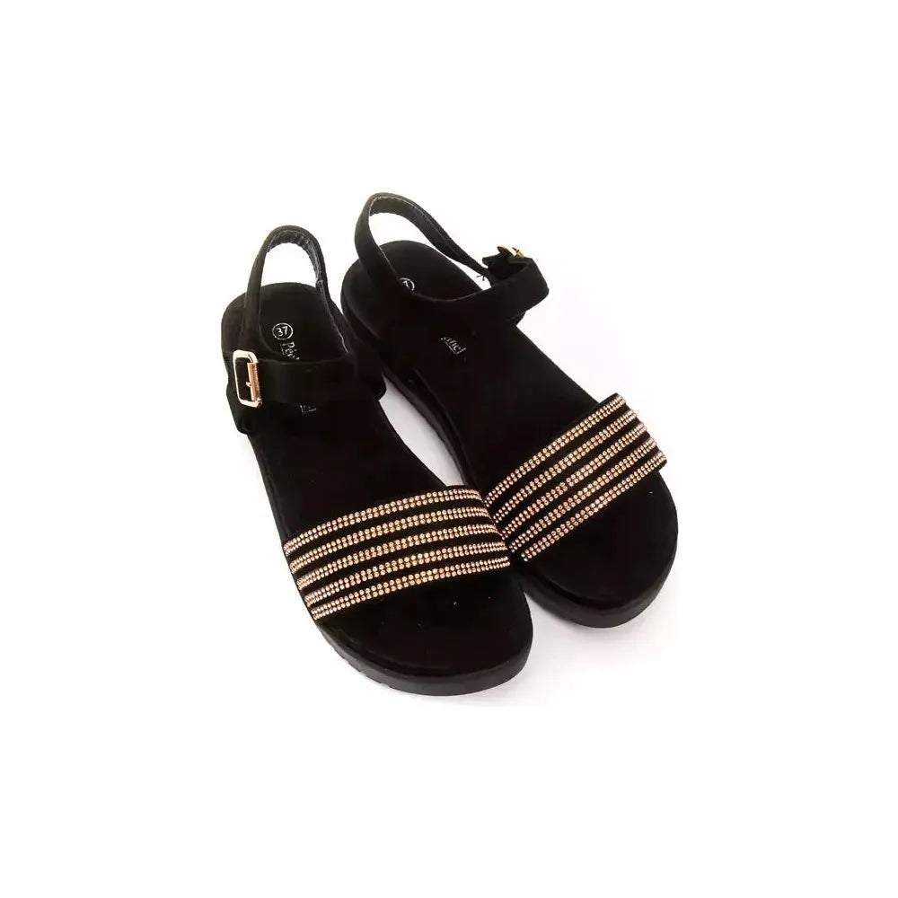 Péché Originel Gold Textile Sandal