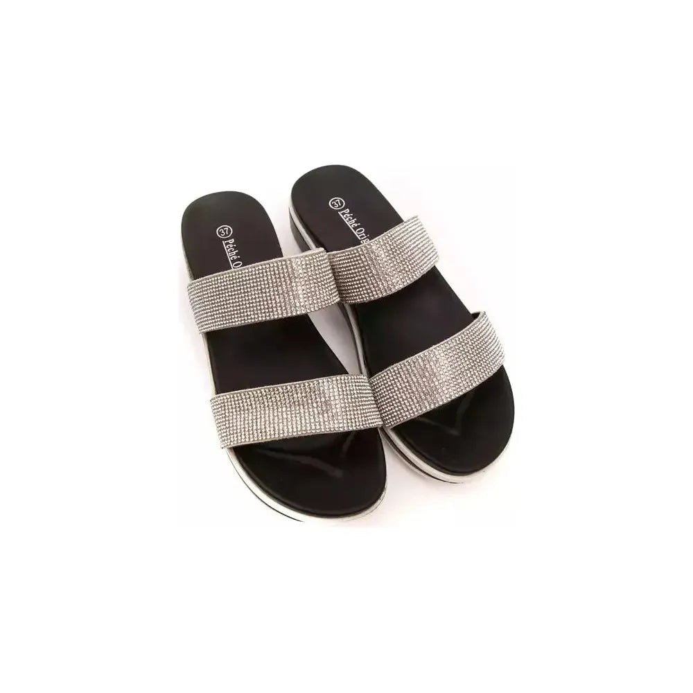 Péché Originel Silver Textile Women Sandal