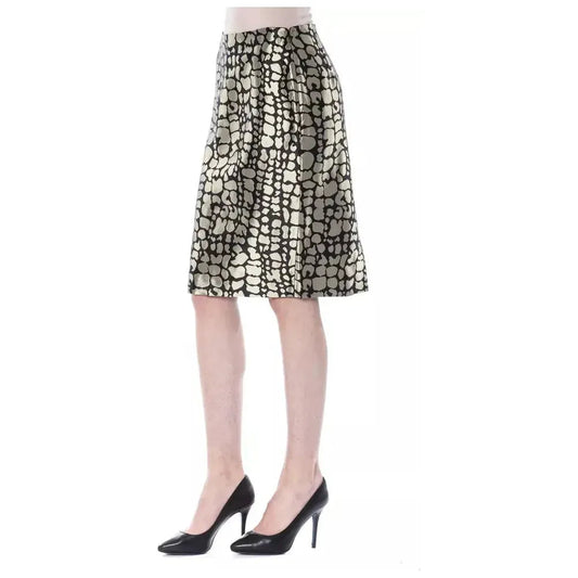 BYBLOS Gold Viscose Women Skirt BY-17684-IT40|S