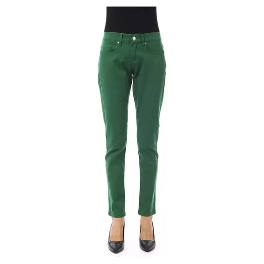 BYBLOS Green Cotton Women Pants BY-17635-W24