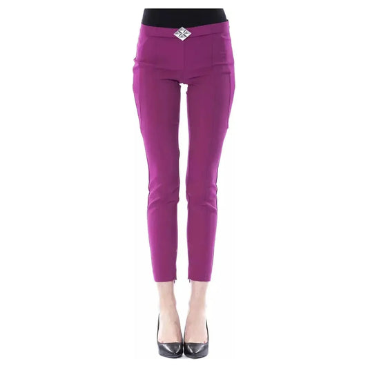 BYBLOS Purple Polyester Women Pants BY-17639-IT42|M