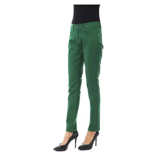 BYBLOS Green Cotton Women Pants BY-17635-W24