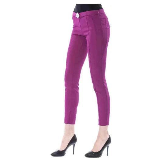 BYBLOS Purple Polyester Women Pants BY-17639-IT42|M