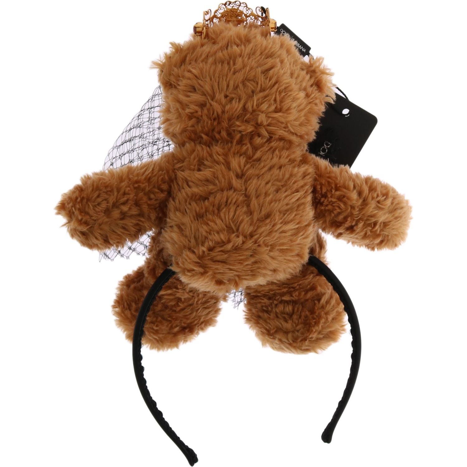 Dolce & Gabbana Teddy Bear Gold Crystal  Crown Tiara Diadem Hair Band