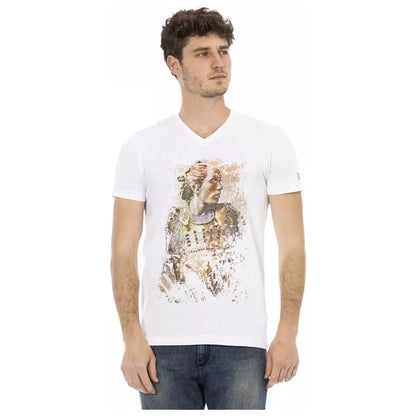 Trussardi Action Elegant V-Neck Short Sleeve T-Shirt