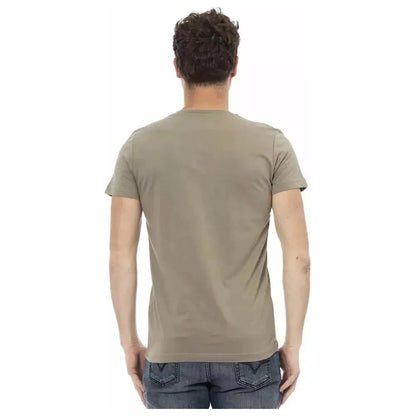 Trussardi Action Brown Cotton Men T-Shirt