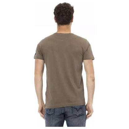 Trussardi Action Brown Cotton Men T-Shirt