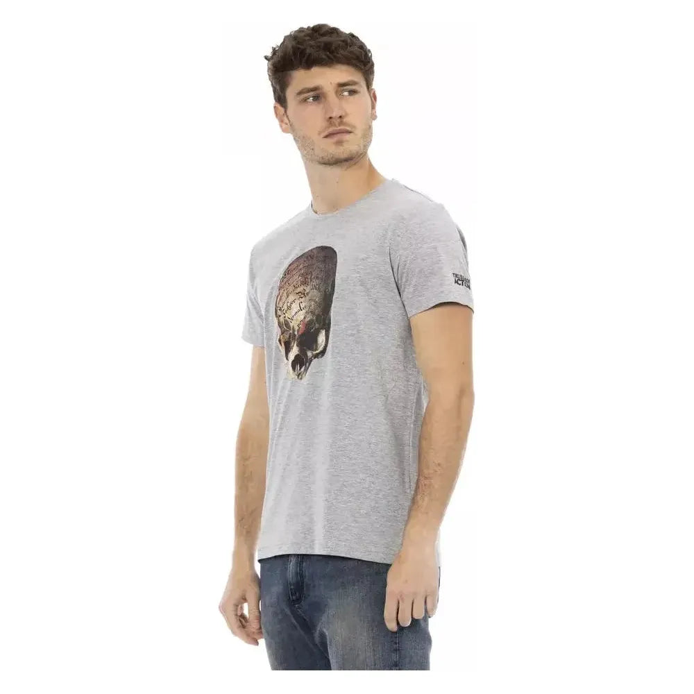 Trussardi Action Gray Cotton Men T-Shirt