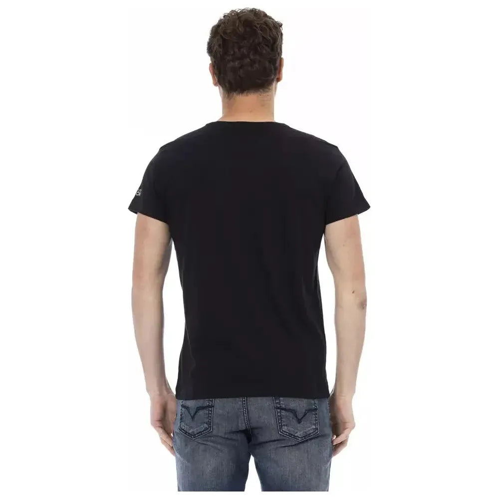Trussardi Action Black Cotton Men T-Shirt TR-22815-S