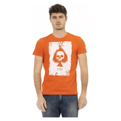 Trussardi Action Orange Cotton Men T-Shirt