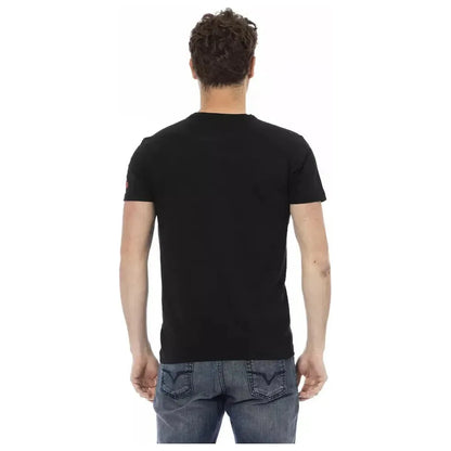 Trussardi Action Black Cotton Men T-Shirt