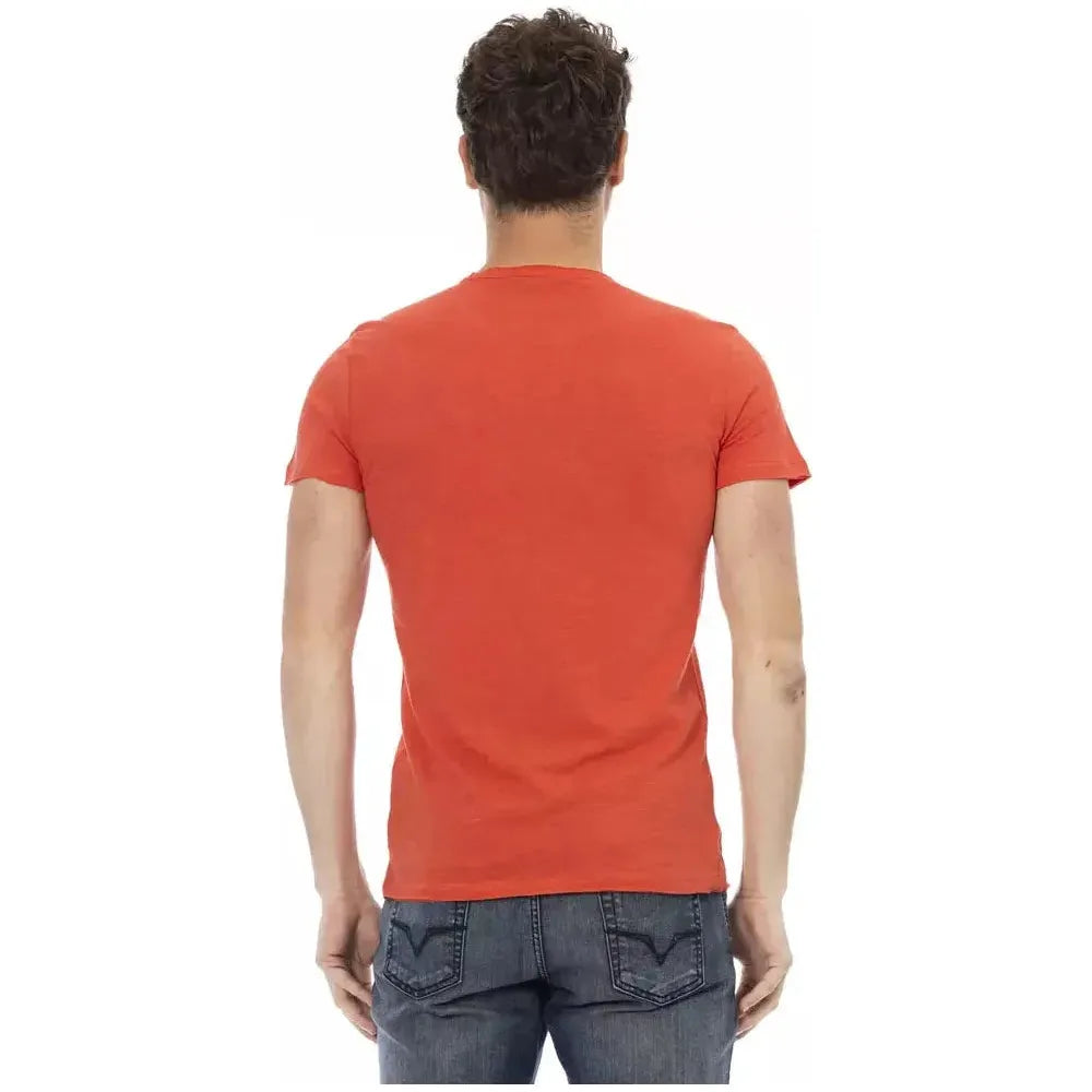 Trussardi Action Red Cotton Men T-Shirt TR-22721-L