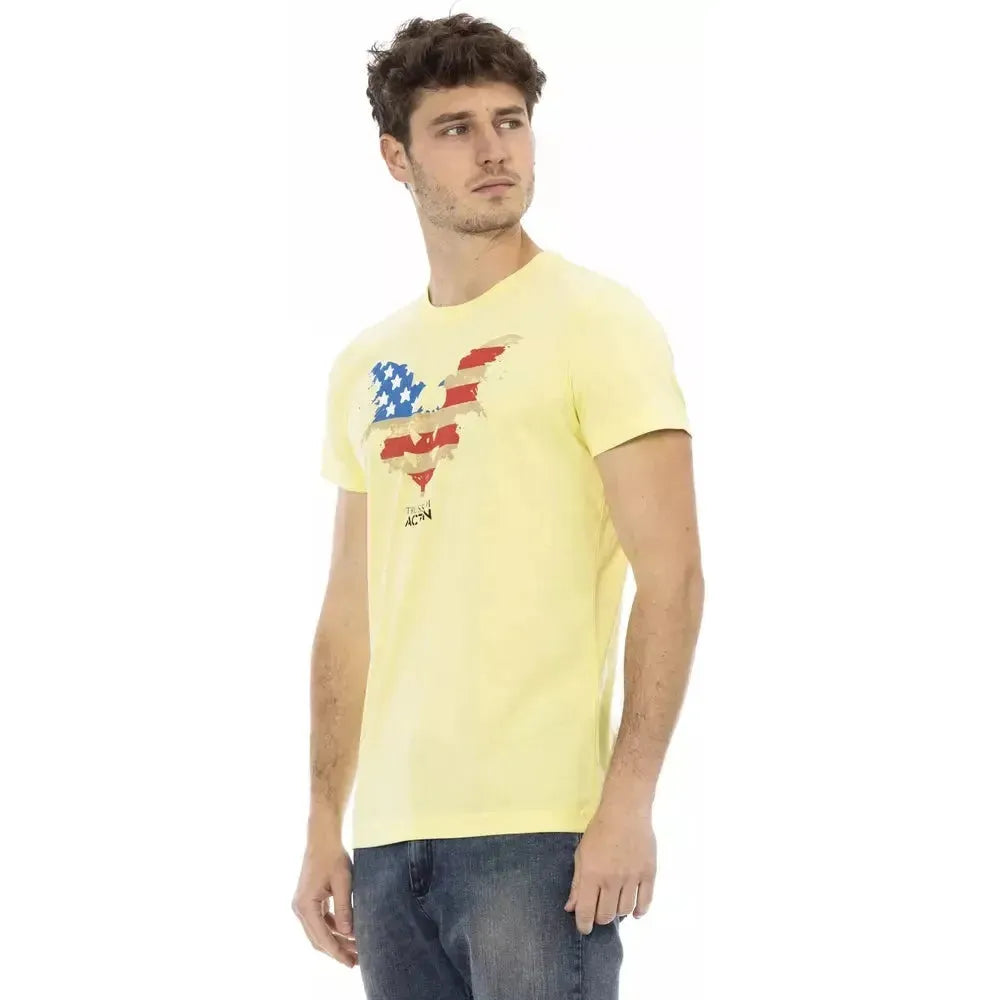 Trussardi Action Yellow Cotton Men's T-Shirt