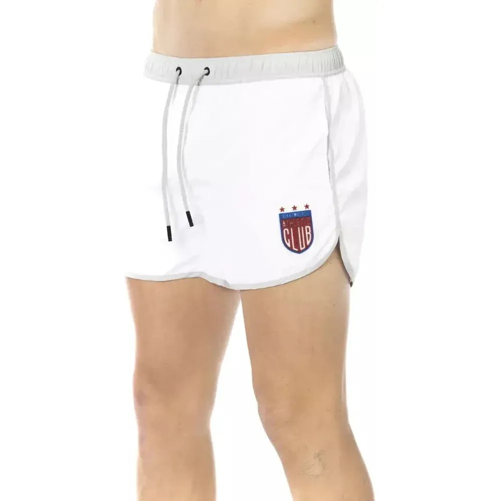 Bikkembergs White Polyester Men Swim Short BI-22661-S