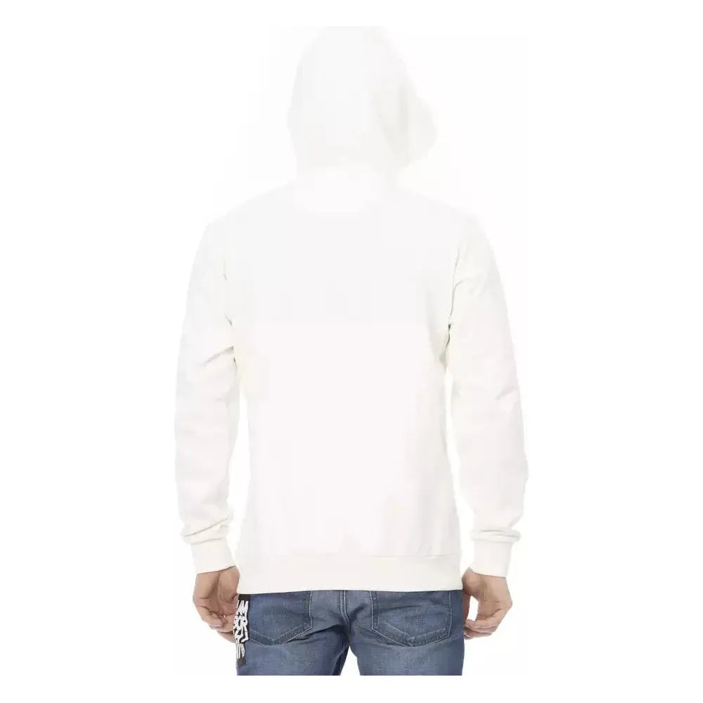 Automobili Lamborghini White Cotton Men Sweater with Pockets AU-22633-S