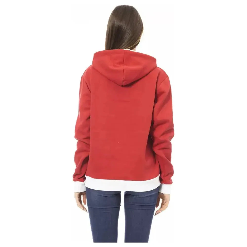 Baldinini Trend Red Cotton Sweatshirt