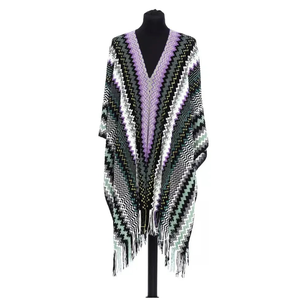 بونشو نسائي من الصوف متعدد الألوان من Missoni