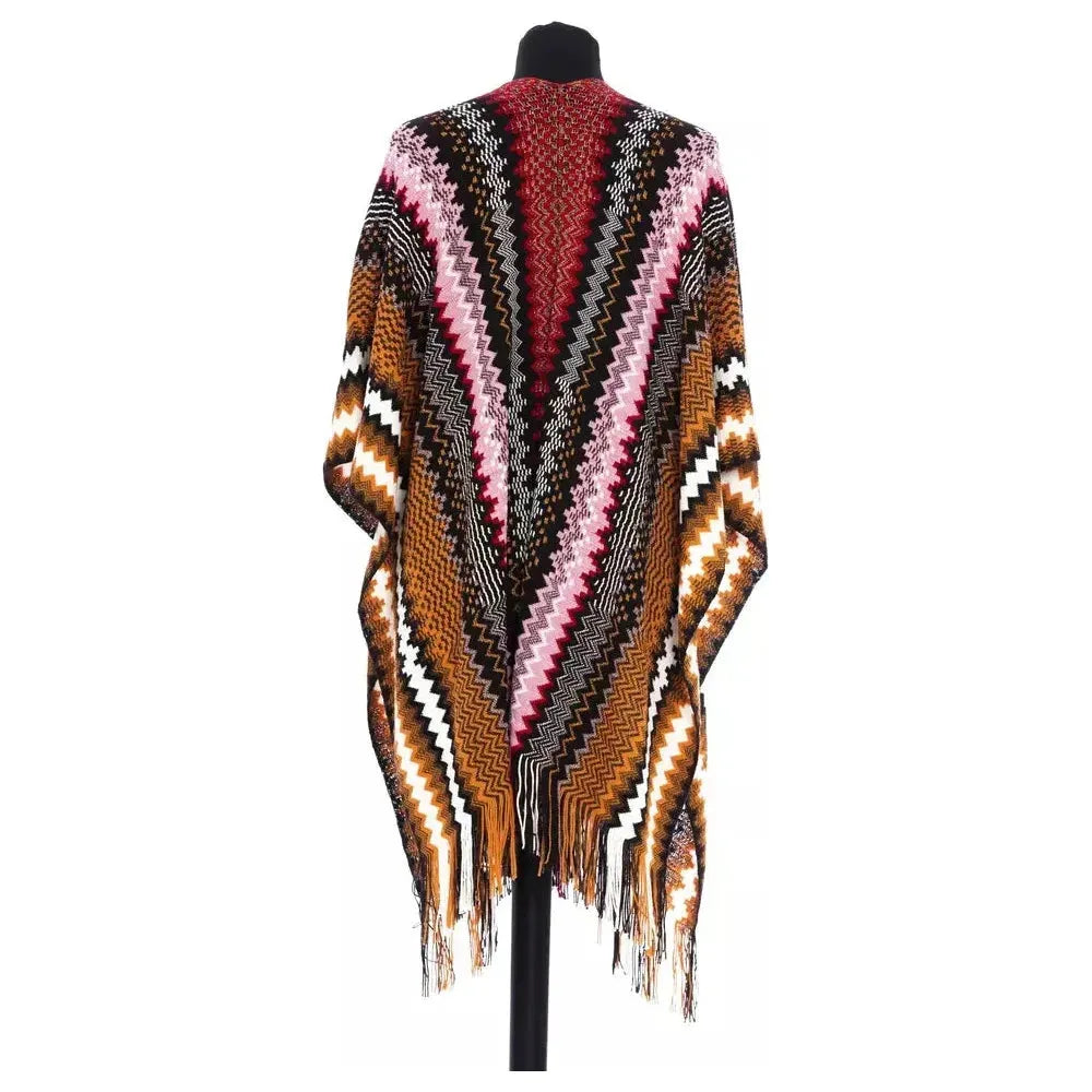بونشو نسائي من الصوف متعدد الألوان من Missoni