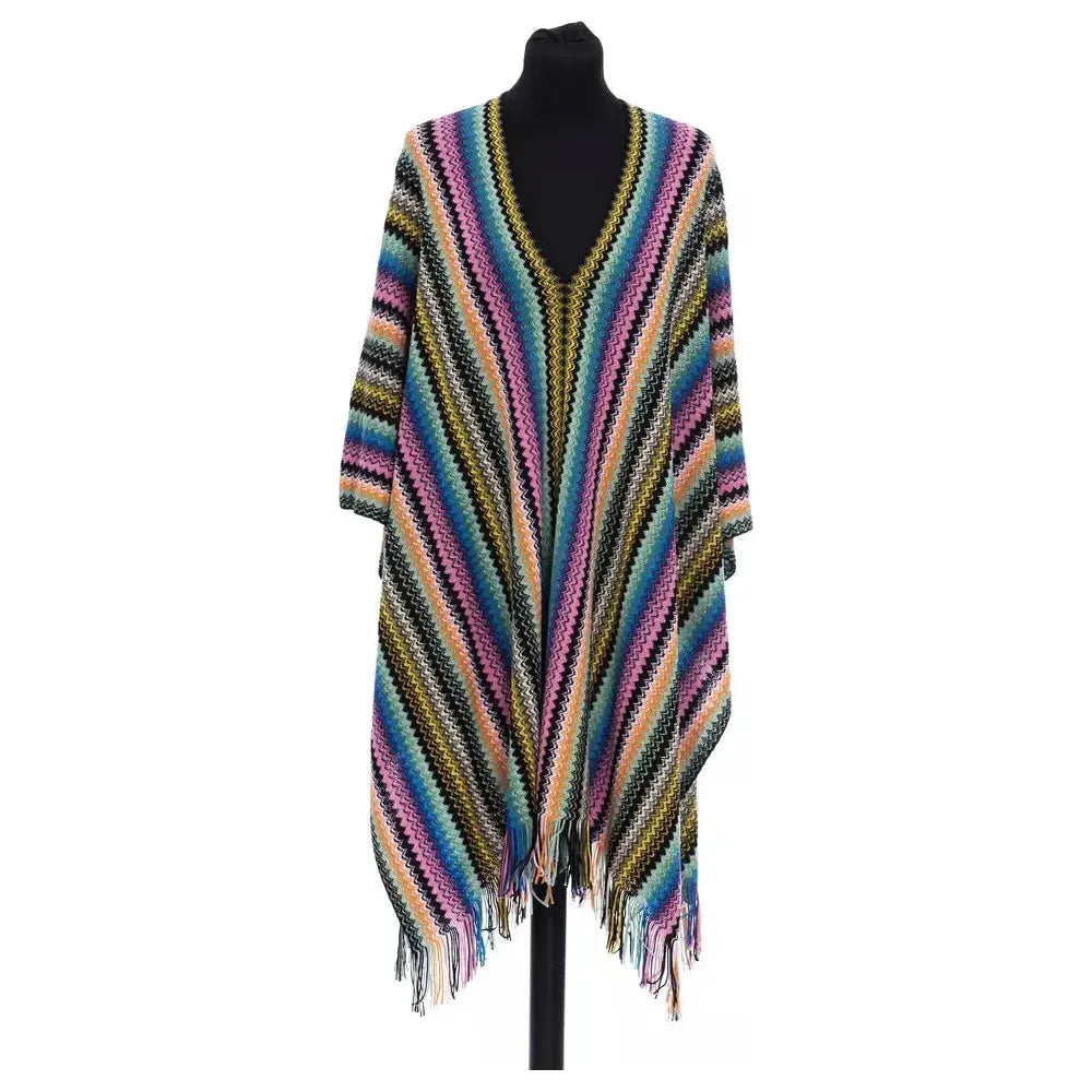 بونشو نسائي من الصوف متعدد الألوان من Missoni