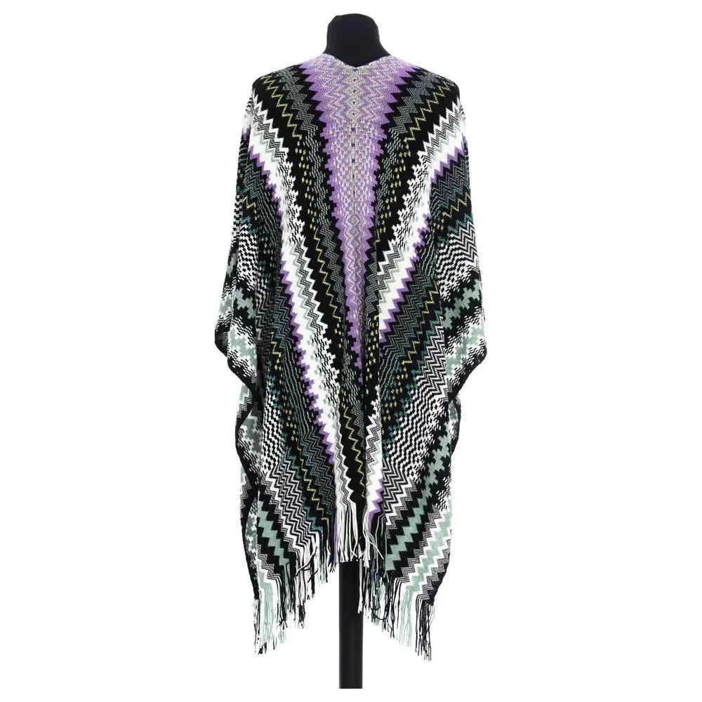 بونشو نسائي من الصوف متعدد الألوان من Missoni