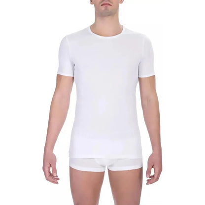 Bikkembergs White Cotton Men T-Shirt