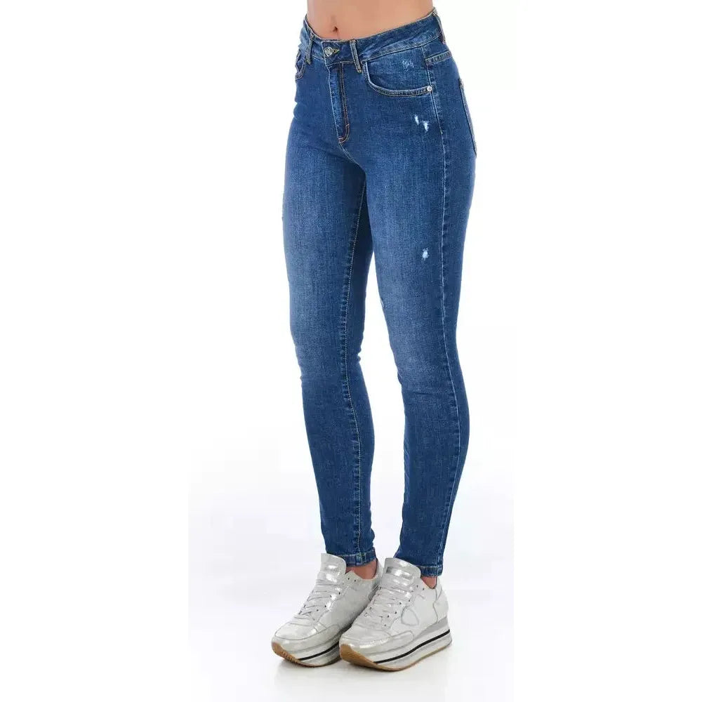 Frankie Morello Blue Other Fibres Jeans Denim