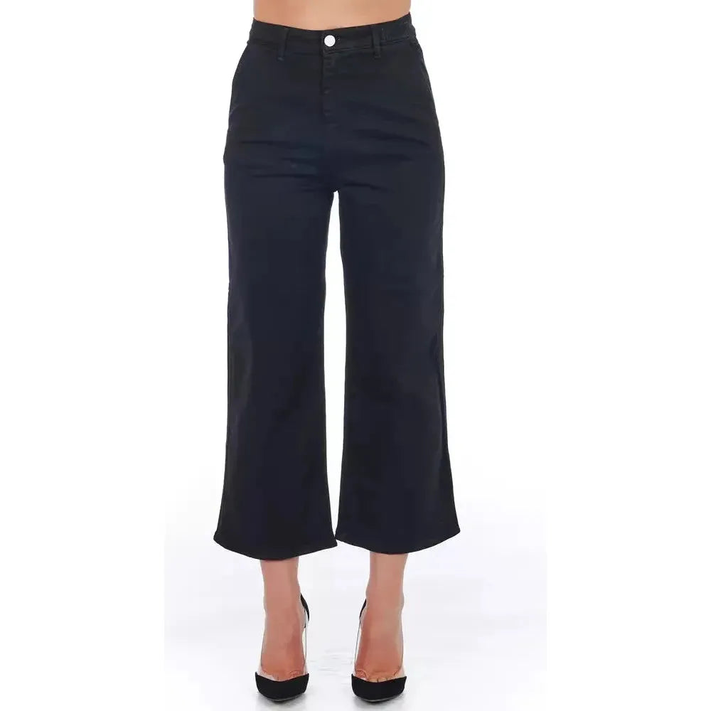 Frankie Morello Black Cotton Pant