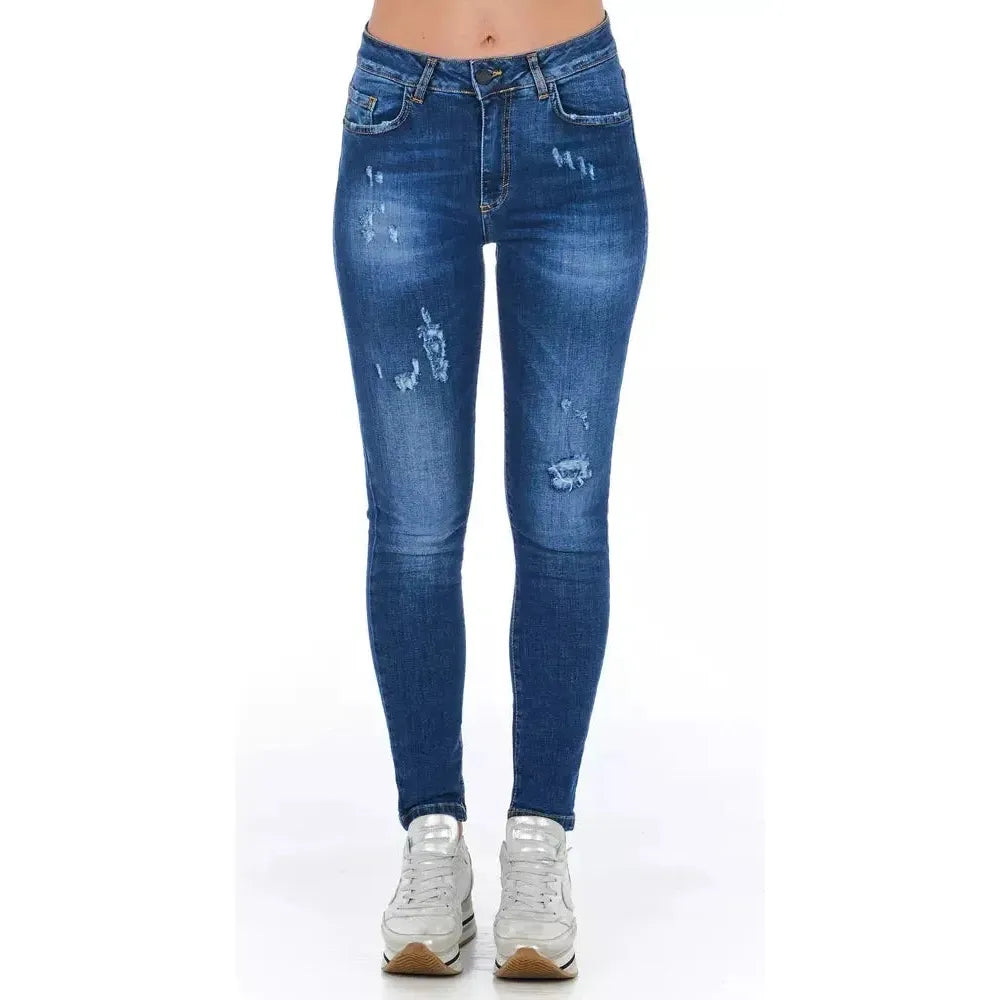 Frankie Morello Blue Other Fibres Jeans Denim