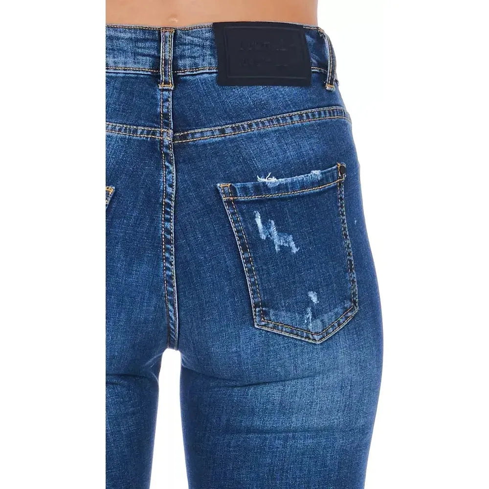 Frankie Morello Blue Other Fibres Jeans Denim